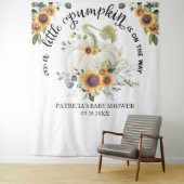 Een Kleine Pompoenval Baby Shower Achtergrond Wandkleed (In situ)
