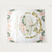 Een Kleine Pompoenval Baby Shower Achtergrond Wandkleed (Voorkant (horizontaal))