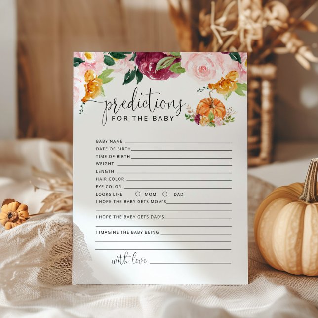 Een kleine pompoenvoorspelkaart voor baby (Creator heeft geüpload)