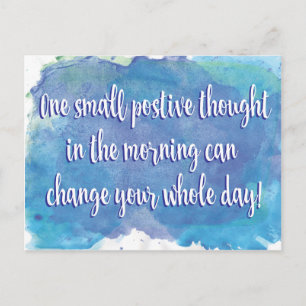 Een kleine positieve gedachte - inspirerend quote briefkaart