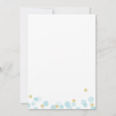 Een kleine Prince Baby shower Blauw Goud Glitter Kaart (Achterkant)
