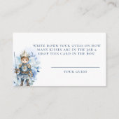 Een kleine Prince Royal Blue Shower Kusjes Informatiekaartje (Achterkant)