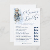 Een kleine Prince Royal Blue Shower Mama of papa Informatiekaartje (Voorkant / Achterkant)