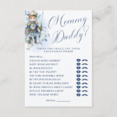 Een kleine Prince Royal Blue Shower Mama of papa Informatiekaartje (Voorkant)