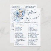 Een kleine Prince Royal Blue Shower, wie weet? Informatiekaartje (Voorkant / Achterkant)