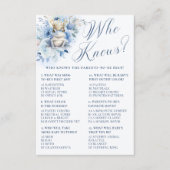 Een kleine Prince Royal Blue Shower, wie weet? Informatiekaartje (Voorkant)