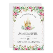 Een kleine Princess Floral Verjaardag Kaart