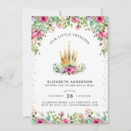 Een kleine Princess Floral Verjaardag Kaart