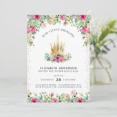 Een kleine Princess Floral Verjaardag Kaart (Staand voorkant)