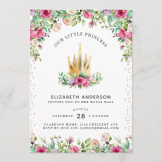 Een kleine Princess Floral Verjaardag Kaart