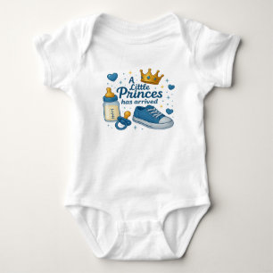 Een kleine prins is aangekomen baby boy celebrat romper