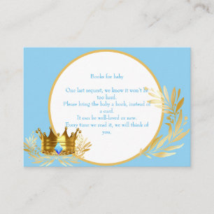 Een kleine prins is onderweg Boeken voor baby Informatiekaartje