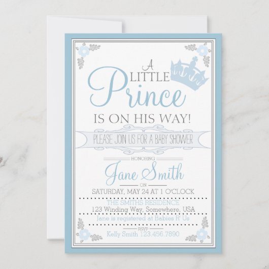 Een kleine prins is onderweg kaart (Voorkant)