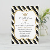 Een kleine prins is op komst Uitnodiging, Kroon Kaart (Staand voorkant)