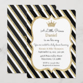 Een kleine prins is op komst Uitnodiging, Kroon Kaart (Voorkant / Achterkant)