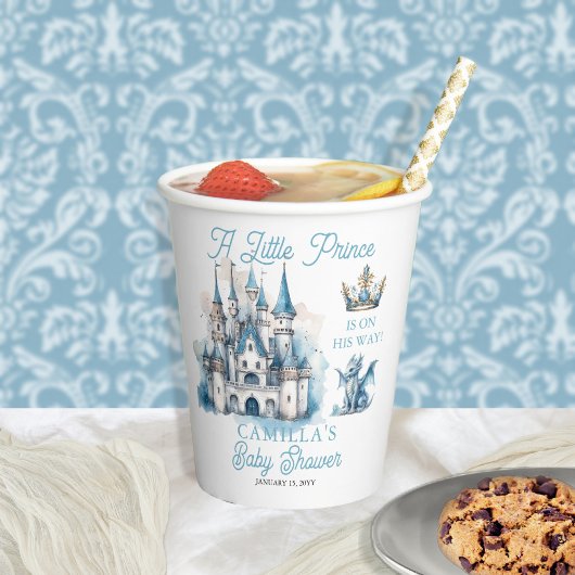 Een kleine prins is op weg jongen Baby shower Papieren Bekers