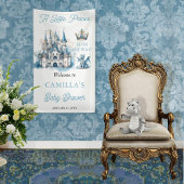 Een kleine prins is op weg jongen Baby shower Spandoek