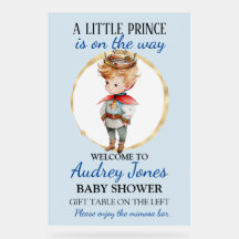 Een kleine prins is op weg naar het Baby shower