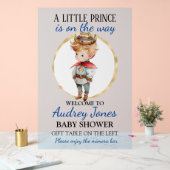 Een kleine prins is op weg naar het Baby shower Acryl Bord (Huwelijk)