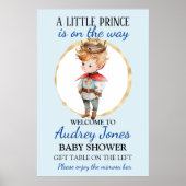 Een kleine prins is op weg naar het Baby shower Poster (Voorkant)
