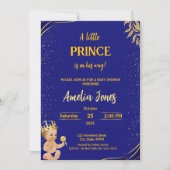 Een kleine prins op weg naar het Baby shower Kaart (Voorkant)