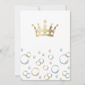 Een kleine prins | Royal Blue en Gold Baby shower Kaart (Achterkant)