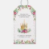 Een kleine prinses Floral Cadeaulabel (Voorkant)