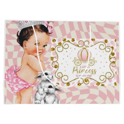 Een kleine prinses is onderweg. groot cadeauzakje (Achterkant)