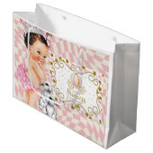 Een kleine prinses is onderweg. groot cadeauzakje (Voorkant Gekanteld)