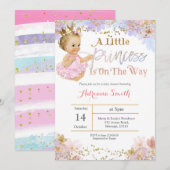 Een kleine prinses is onderweg naar de uitnodiging (Voorkant / Achterkant)