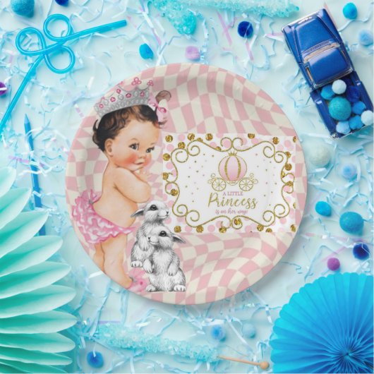 Een kleine prinses is onderweg. papieren bordje (Feest)