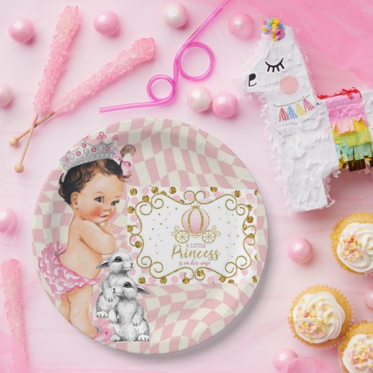 Een kleine prinses is onderweg. papieren bordje (Feest)