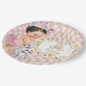 Een kleine prinses is onderweg. papieren bordje (Gekanteld)