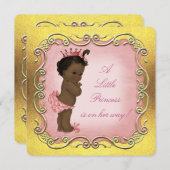 Een kleine prinses is op haar weg Etnisch Baby sho Kaart (Voorkant / Achterkant)