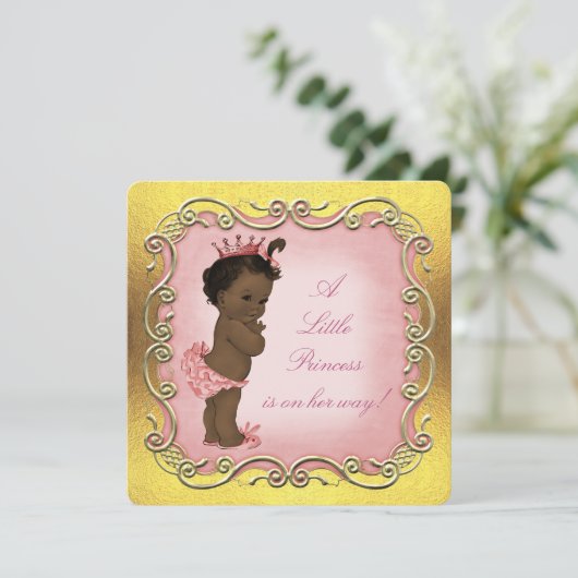 Een kleine prinses is op haar weg Etnisch Baby sho Kaart (Staand voorkant)