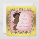 Een kleine prinses is op haar weg Etnisch Baby sho Kaart (Voorkant)