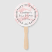 Een kleine prinses is op weg naar Baby shower Handwaaier (Achterkant)