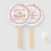 Een kleine prinses is op weg naar Baby shower Handwaaier (Voorkant en achterkant)