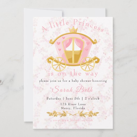 Een kleine prinses is op weg uitnodiging (Voorkant)
