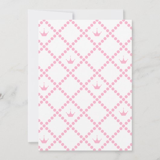 Een kleine prinses is op weg uitnodiging (Achterkant)