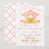 Een kleine prinses is op weg uitnodiging (Voorkant / Achterkant)