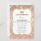 Een kleine prinses is op weg Uitnodiging, Meisje Kaart (Voorkant)