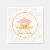 Een kleine prinses is op weg uitnodiging servet (Voorkant)