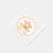 Een kleine prinses is op weg uitnodiging servet (Hoek)