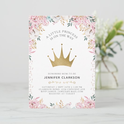 Een kleine prinses kaart (Staand voorkant)