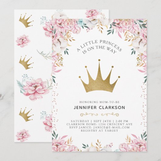 Een kleine prinses kaart (Voorkant / Achterkant)