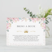 Een kleine prinses neemt een boek mee kaart (Staand voorkant)