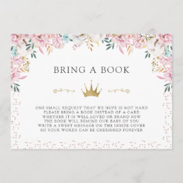 Een kleine prinses neemt een boek mee kaart