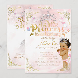 Een kleine prinses roze babykeukenschoentje kaart