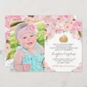 Een kleine Pumpkin Birthday-uitnodiging Kaart (Voorkant / Achterkant)